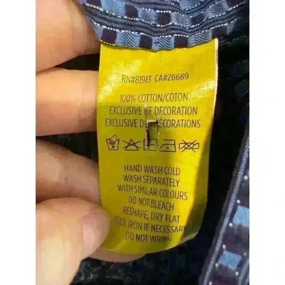 ROBERT GRAHAM Mens Dress Shirt BLUE Plaid Classic Fit Size L - Picture 3 of 7